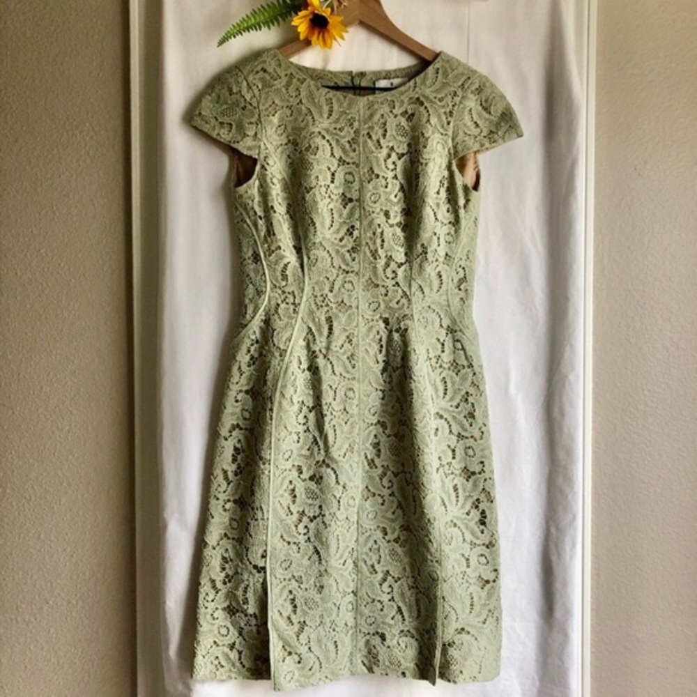 J. Mendel Paris Mint Lace Dress